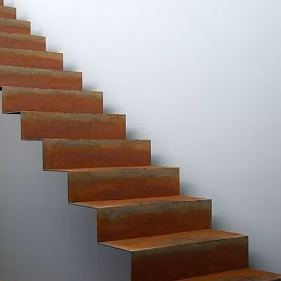 Landschaftsbau-Treppen-Garten-Entwurfs-Stützmauer aus Cortenstahl